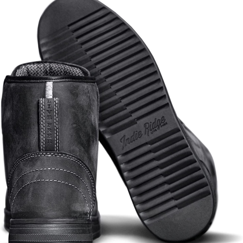 Leather Motorcycle Boots - The Crow - Picture 3 of 4